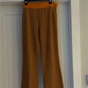 Zara Mid-Rise, Wide Leg,  Knit Pull On Pant, elastic waist size Large.